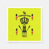チャールズ3世の戴冠記念のお土産 スタンダードカクテルナプキン (正面)