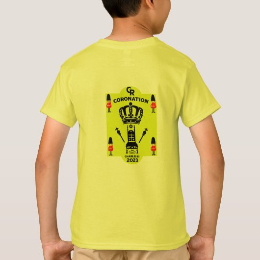 チャールズ3世の戴冠記念のお土産 Tシャツ (裏面)