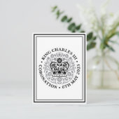 チャールズ3世の英国戴冠式エンブレム ポストカード (スタンド正面)