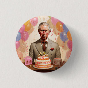 チャールズ3世の誕生日パーティー 缶バッジ