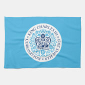 チャールズ3世コロネーションエンブレム王室の記念 キッチンタオル (横)