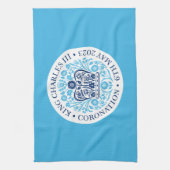 チャールズ3世コロネーションエンブレム王室の記念 キッチンタオル (縦)