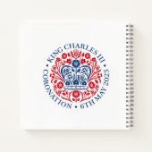 チャールズ3世コロネーションエンブレム王室の記念 ノートブック (裏面)
