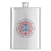 チャールズ3世コロネーションエンブレム王室の記念 フラスク (正面)