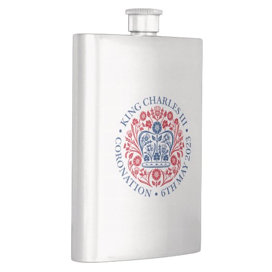 チャールズ3世コロネーションエンブレム王室の記念 フラスク (右)