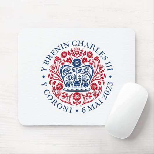 チャールズ3世コロネーションエンブレム王室の記念 マウスパッド (マウス)