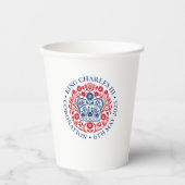 チャールズ3世コロネーションエンブレム王室の、パーティー 紙コップ (正面)
