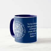 チャールズ3世コロネーションブルークリスチャン マグカップ (正面左)