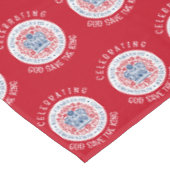 チャールズ3世コロネーションレッド土産 テーブルクロス (アングル)