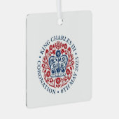 チャールズ3世コロネーションロゴ記念 メタルオーナメント (正面右)