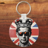 チャールズ3世サングラスユニオンジャック キーホルダー (裏面)