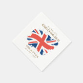 チャールズ3世ユニオン・ジャック国旗 スタンダードカクテルナプキン (角)