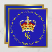 チャールズ3世戴冠式お祝い招待状 招待状 (正面/裏面)