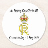 チャールズ3世戴冠式コースター ラウンドペーパーコースター (正面)
