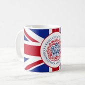チャールズ3世戴冠式ロゴ 英国愛国 コーヒーマグカップ (正面左)