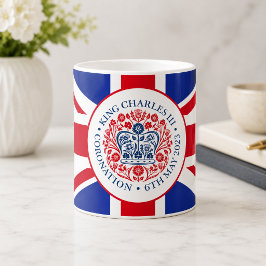 チャールズ3世戴冠式ロゴ 英国愛国 コーヒーマグカップ