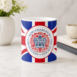 チャールズ3世戴冠式ロゴ 英国愛国 コーヒーマグカップ