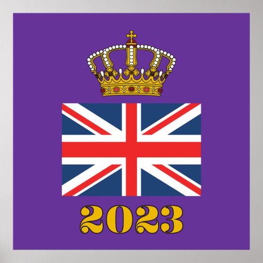 チャールズ3世戴冠式2023英国王冠 ポスター (正面)
