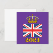 チャールズ3世戴冠式2023英国王冠 招待状 (正面/裏面)