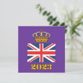 チャールズ3世戴冠式2023英国王冠 招待状 (スタンド正面)