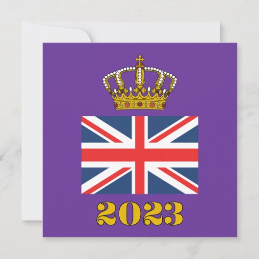 チャールズ3世戴冠式2023英国王冠 招待状 (正面)