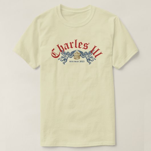 チャールズ3世戴冠式 ヴィンテージ Tシャツ (デザイン正面)