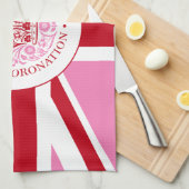 チャールズ3世王室の戴冠ロゴ愛国心 キッチンタオル (四つ折り)