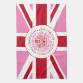 チャールズ3世王室の戴冠ロゴ愛国心 キッチンタオル (縦)