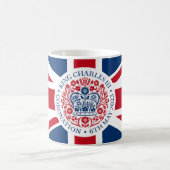チャールズ3世王室の戴冠ロゴ愛国心 コーヒーマグカップ (中央)