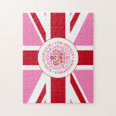 チャールズ3世王室の戴冠ロゴ愛国心 ジグソーパズル (縦)