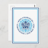 チャールズ3世王室の戴冠ロゴ愛国心 ポストカード (正面/裏面)