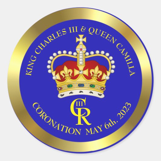 チャールズ3世・女王カミラ・クラス ラウンドシール (正面)