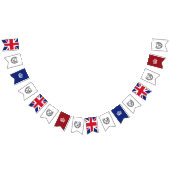 チャールズ3世、王冠・英国連合ジャック バンティングフラッグ (全)