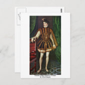 チャールズ9世ポートレートフランス ポストカード (正面/裏面)