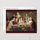 チャールズ・ウィルソン・ペールによるペール家 ポストカード (正面/裏面)