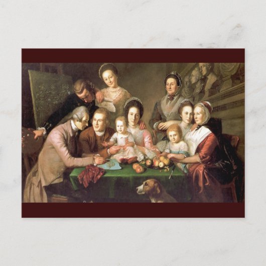 チャールズ・ウィルソン・ペールによるペール家 ポストカード (正面)