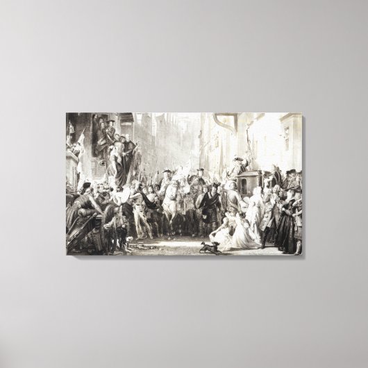 チャールズ・エドワード王子と高地 キャンバスプリント (正面)