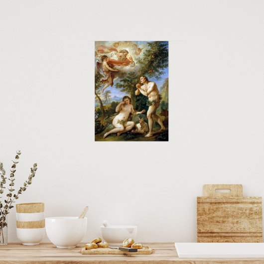 チャールズ・ジョセフ・ナトワールアダムとエバの叱責 ポスター (キッチン)