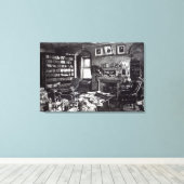 チャールズ・ダーウィンの勉強アットダウンハウス, 1882 キャンバスプリント (インサイチュ (ウッドフロア))