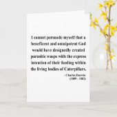 チャールズ・ダーウィンの引用文2a カード (黄色い花)