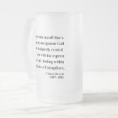 チャールズ・ダーウィンの引用文2a フロストグラスビールジョッキ (正面左)