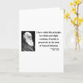 チャールズ・ダーウィンの引用文6b カード (黄色い花)