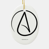 チャールズ・ダーウィンの若いポートレートの楕円形のオーナメント セラミックオーナメント (裏面)