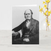 チャールズ・ダーウィン1854年のポートレート カード (黄色い花)