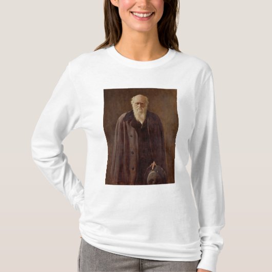 チャールズ・ダーウィン1883年のポートレート Tシャツ (正面)
