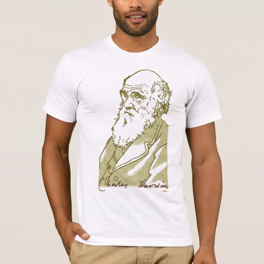 チャールズ・ダーウィン。 女性のTシャツ Tシャツ (正面)
