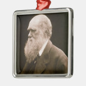 チャールズ・ダーウィン(1809-82年) (写真) メタルオーナメント (左)