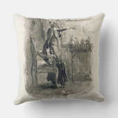 「チャールズ・ディケンズからのBetsy Trotwood夫人、: Gossi クッション (裏面)