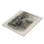 「チャールズ・ディケンズからのBetsy Trotwood夫人、: Gossi タイル (側面)