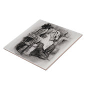 「チャールズ・ディケンズからのGamp夫人、: うわさ話についてのこんにちは タイル (側面)